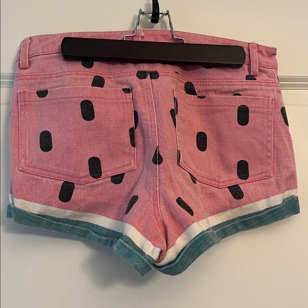 Lazy Oaf Pink Watermelon Print Women Shorts - Picture 3 of 3